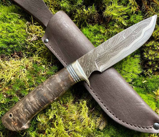 aaknives hand forged dabascus steel blade knife handmade custom made knife handcrafted knives autinetools northmen 12 5 9