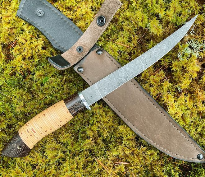 aaknives hand forged dabascus steel blade knife handmade custom made knife handcrafted knives autinetools northmen 19 4 8