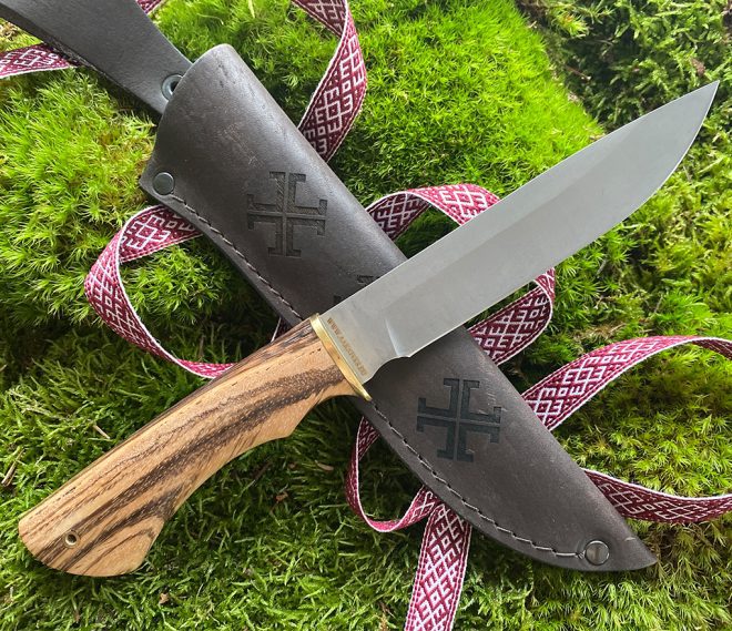 Latvian power knife ''Cross of the cross'', forged stainless steel - Image 4