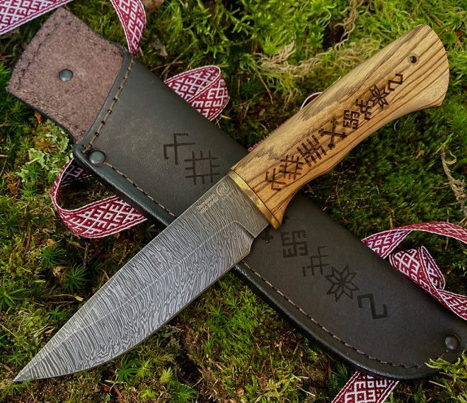 aaknives hand forged dabascus steel blade knife handmade custom made knife handcrafted knives autinetools northmen 6 2 33