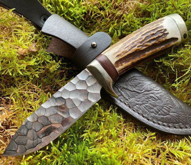 aaknives hand forged dabascus steel blade knife handmade custom made knife handcrafted knives autinetools northmen 9 2 23