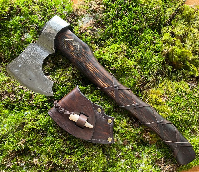 HISTORICAL LATVIAN AX - Very good Forged Carbon Steel 9HS