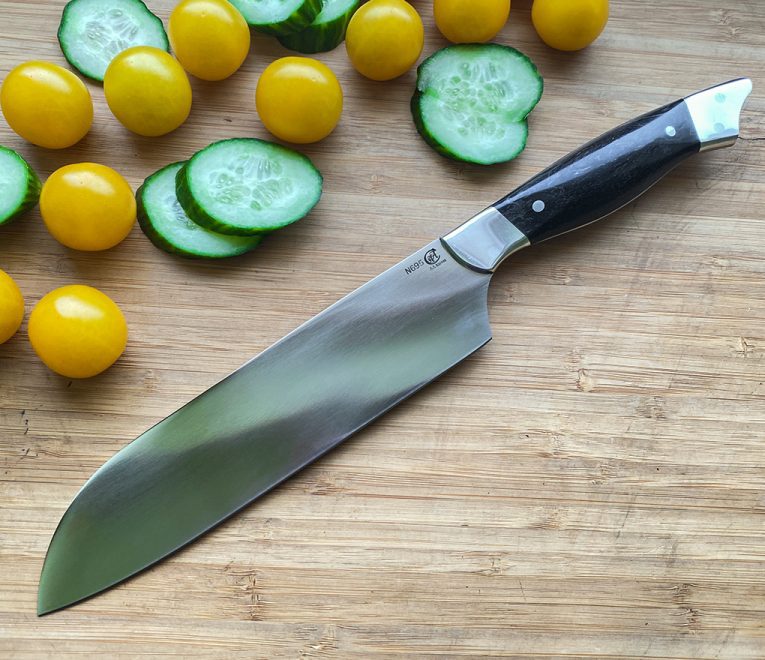 Кухонный нож SANTOKU - высококачественная кованая нержавеющая сталь