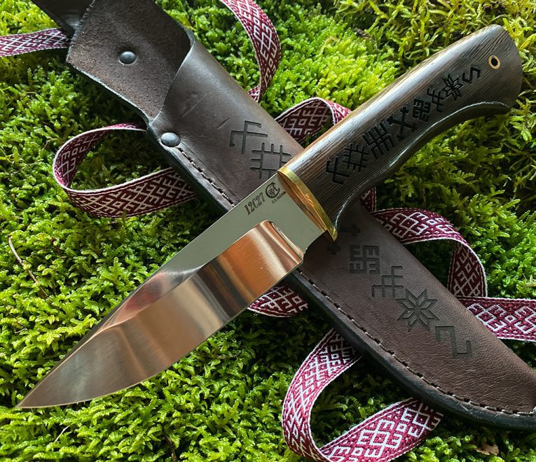 Latvijas spēka nazis “LĀČPLĒSIS-8”, kalts nerūsējošs tērauds 12c27