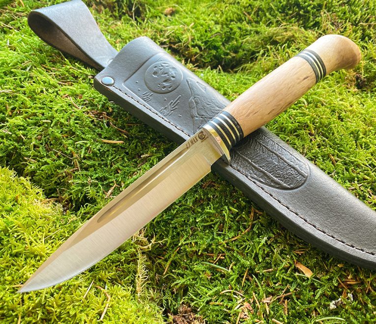 Нож «FINKA» — кованый вручную, изготовлен из шведской стали Uddeholm «Elmax» SuperClean