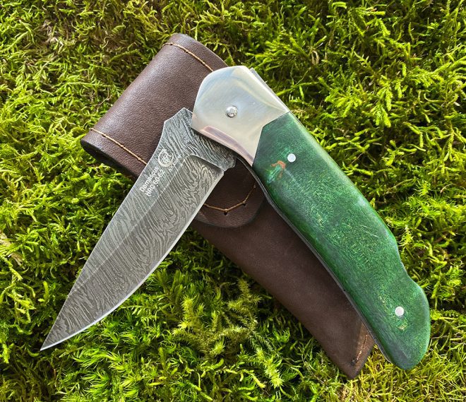 Best pocket knife - forged Damascus steel blade - Image 5