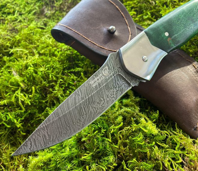 Best pocket knife - forged Damascus steel blade - Image 2