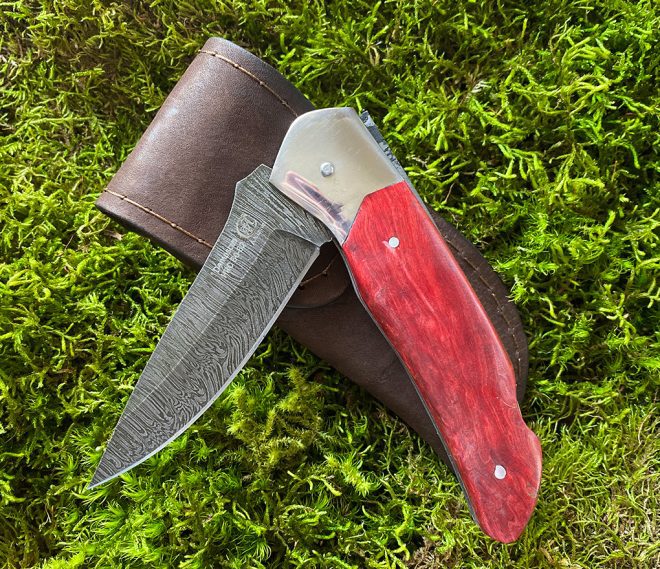 Pocket knife - forged Damascus steel blade - Image 5