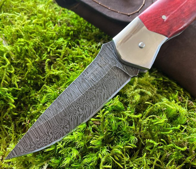 Pocket knife - forged Damascus steel blade - Image 2