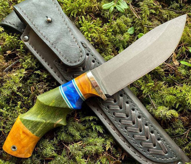 aaknives hand forged dabascus steel blade knife handmade custom made knife handcrafted knives autinetools northmen 5 5