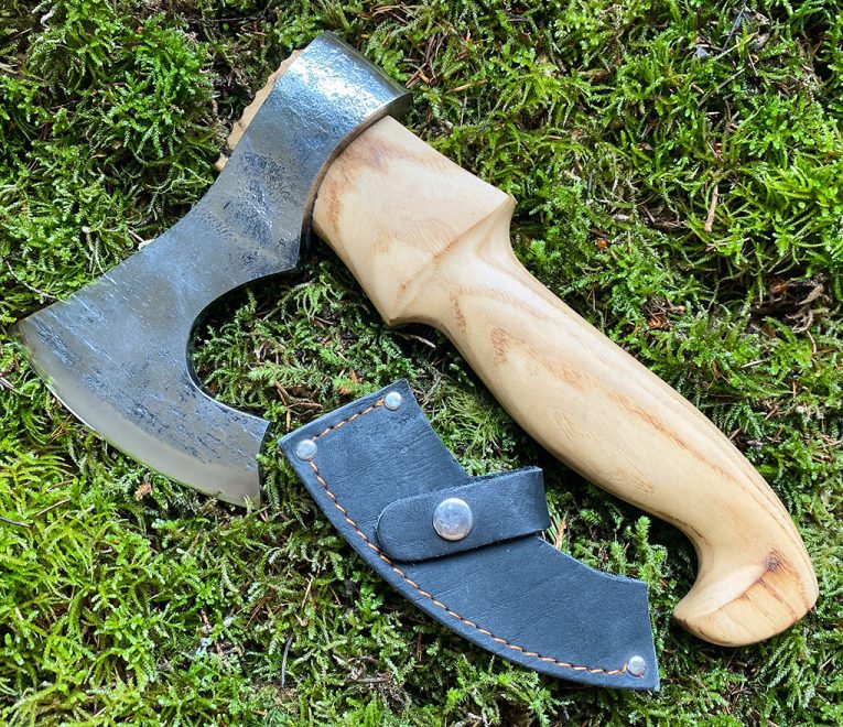 Small Outdoor AXE - steel 9HS with forging marks