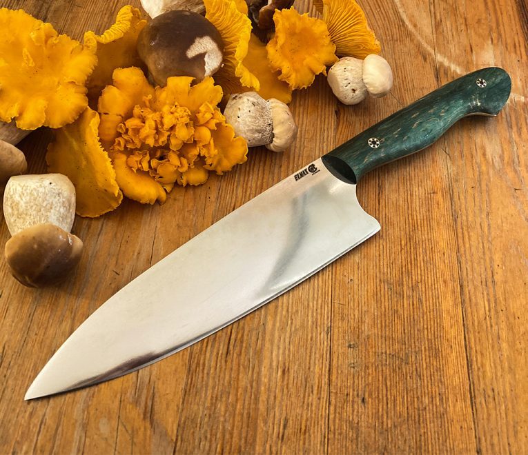 BIG CHEF KNIFE - kahva hiili - teräs Uddeholm Elmax SuperClean Uddeholm Elmax SuperClean