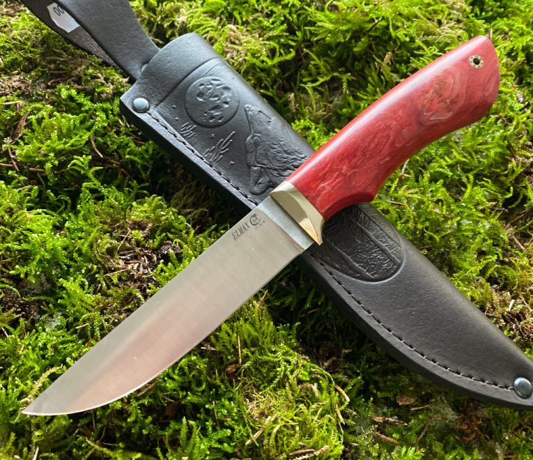 Knife ''COYOTE' (steel ''Elmax'' SuperClean), stabilized karelian birch handle
