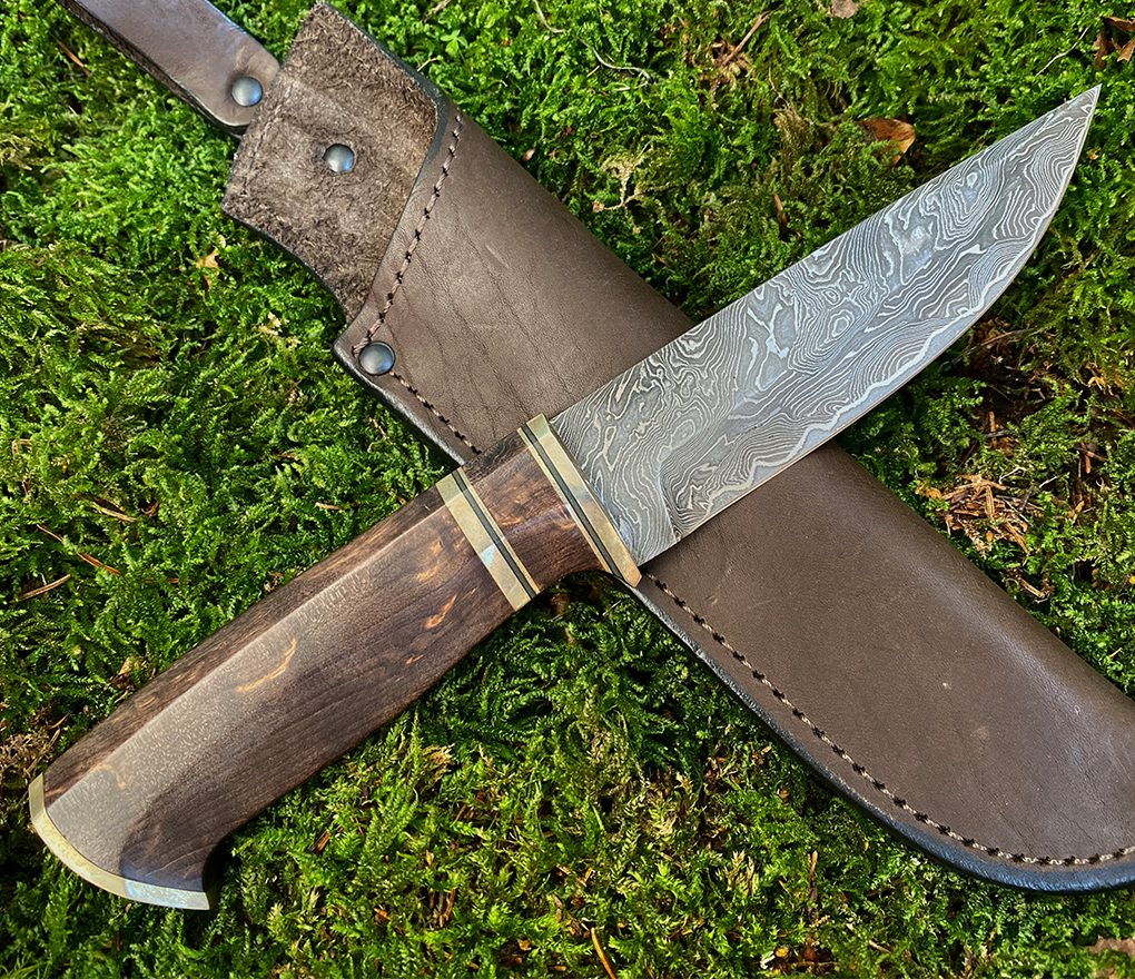 SCANDI peilis - rankomis kaltas laminuotas - damaskinis plienas - Image 4