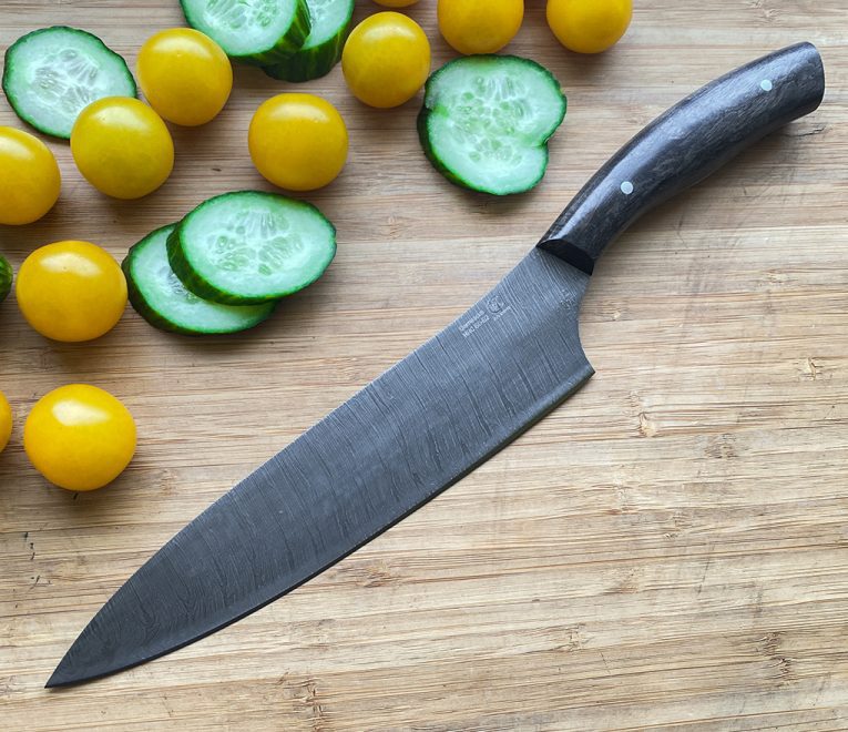 Virėjo-virtuvės peilis - kaltas Damasko plienas