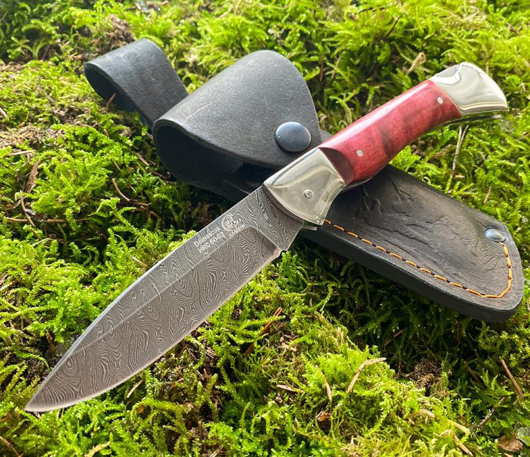 Kniv i damaskusstål, fällkniv