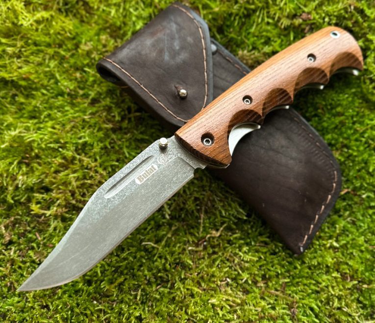 Stor fickkniv - handsmidd stål Bulat-Wootz