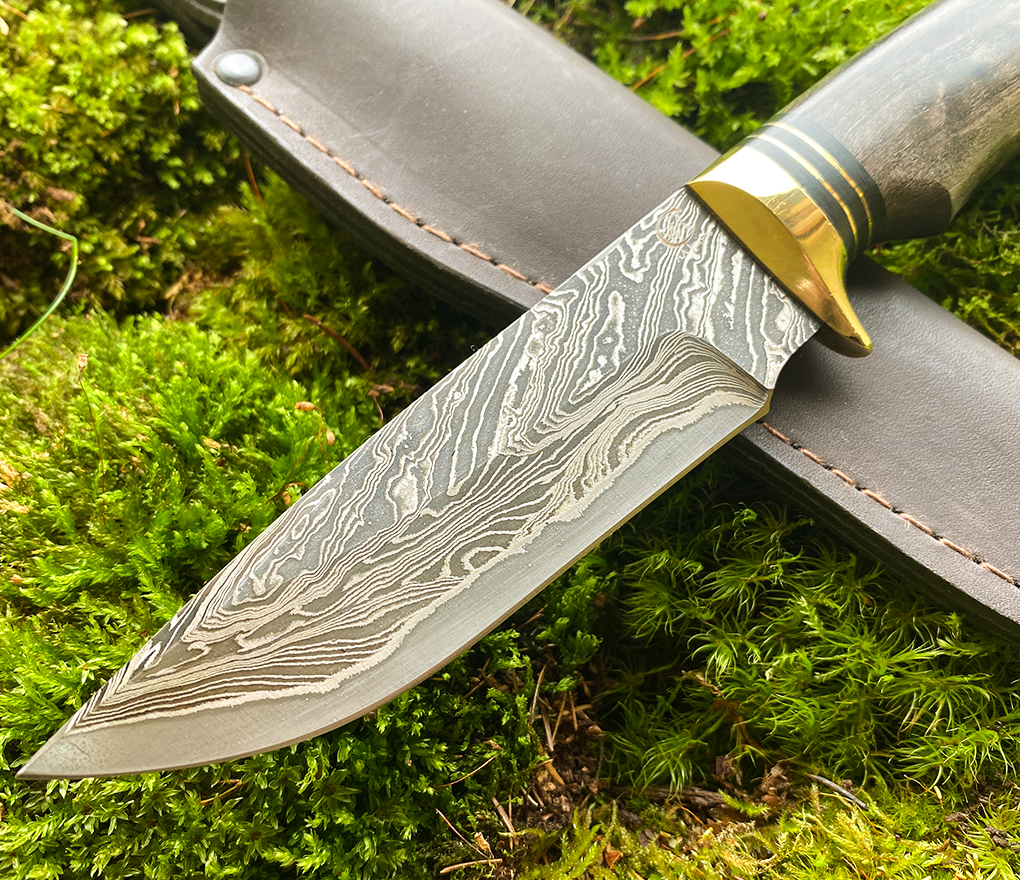 SCANDI KNIFE - handsmidd laminerad - Damaskusstål - Bild 2