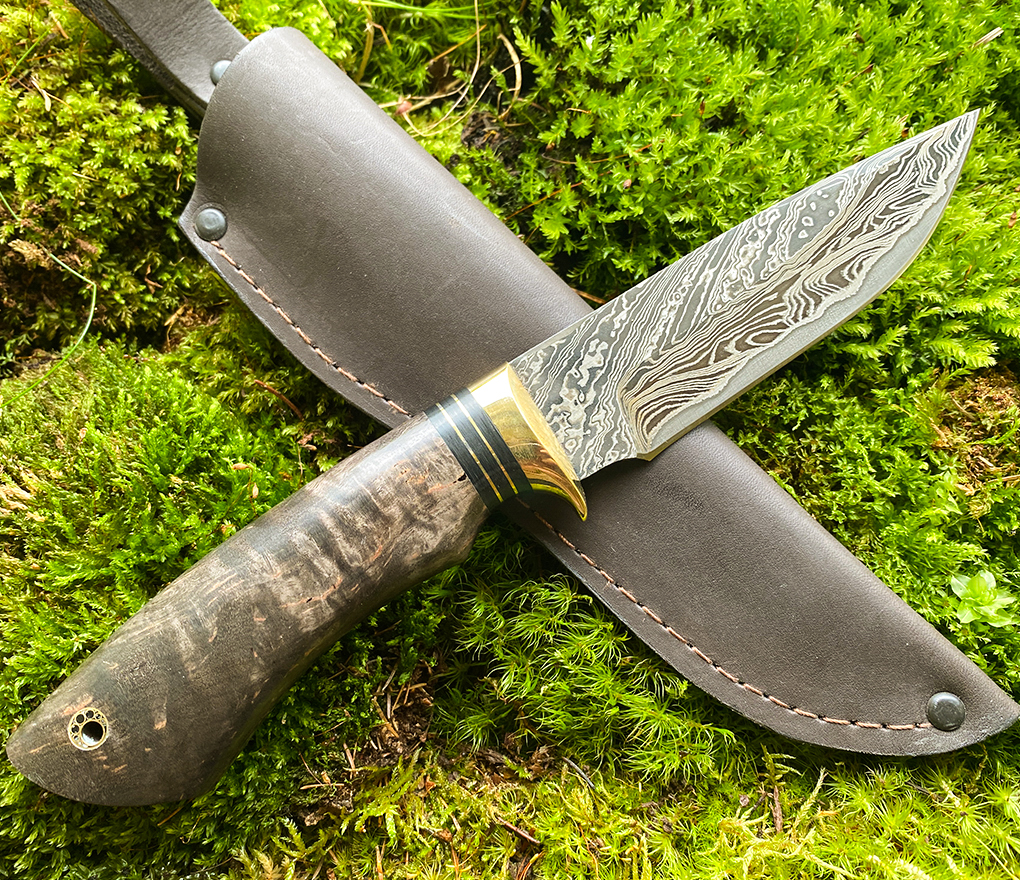 SCANDI KNIFE - handsmidd laminerad - Damaskusstål - Bild 5