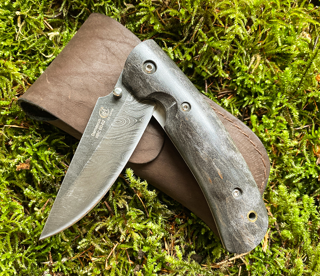 Folding knife "FINKA" - Hand forged Damascus steel - Image 2