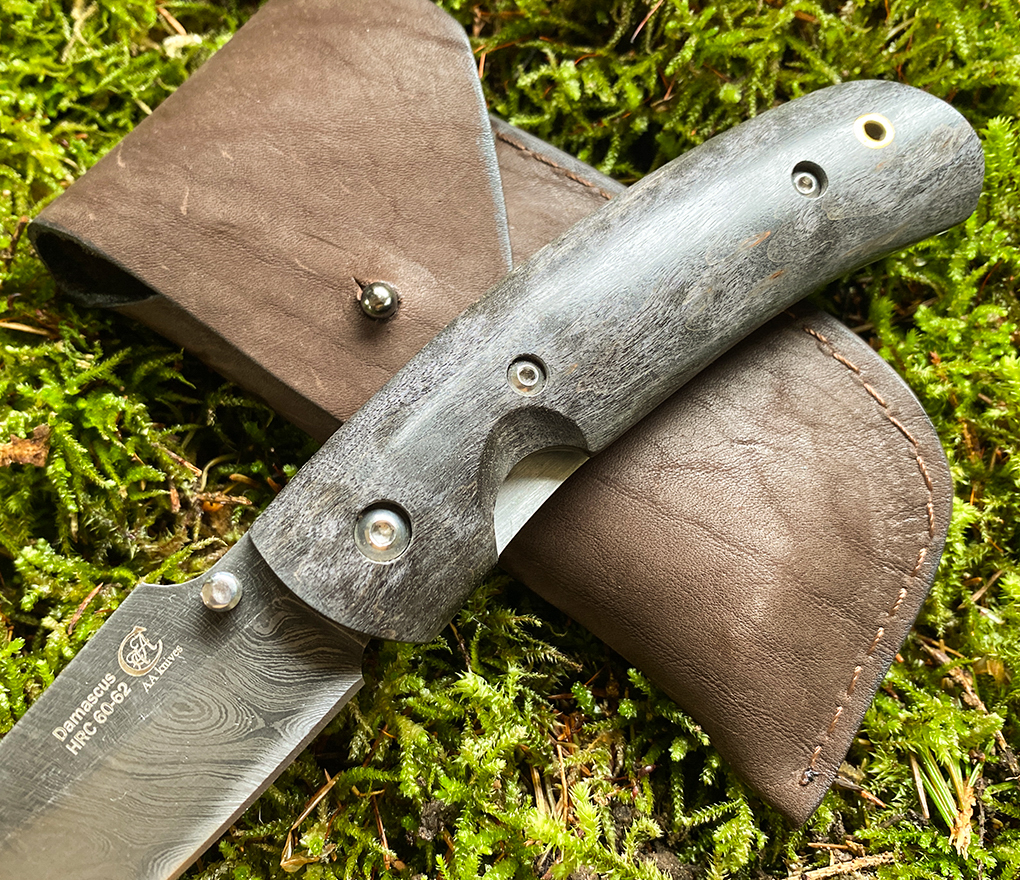 Folding knife "FINKA" - Hand forged Damascus steel - Image 4