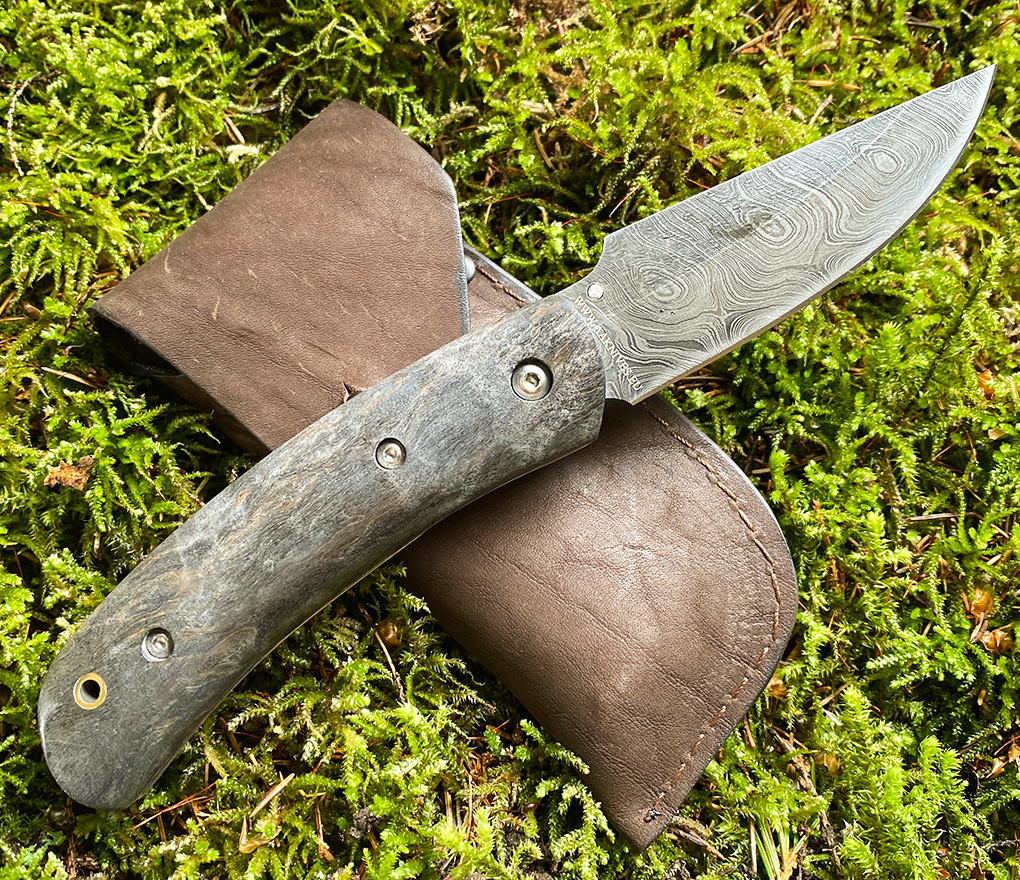Folding knife "FINKA" - Hand forged Damascus steel - Image 6