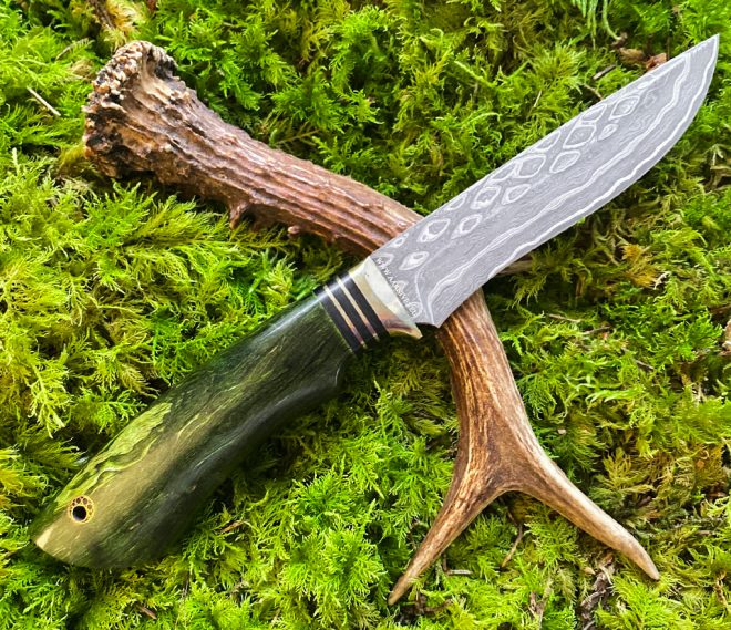 Knife - SCANDINAVIAN- hand forged Laminated Stainless Damascus Steel - Image 4